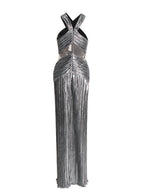 Kreuzmuster Faltenkleid