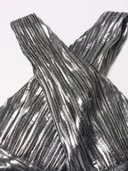 Kreuzmuster Faltenkleid