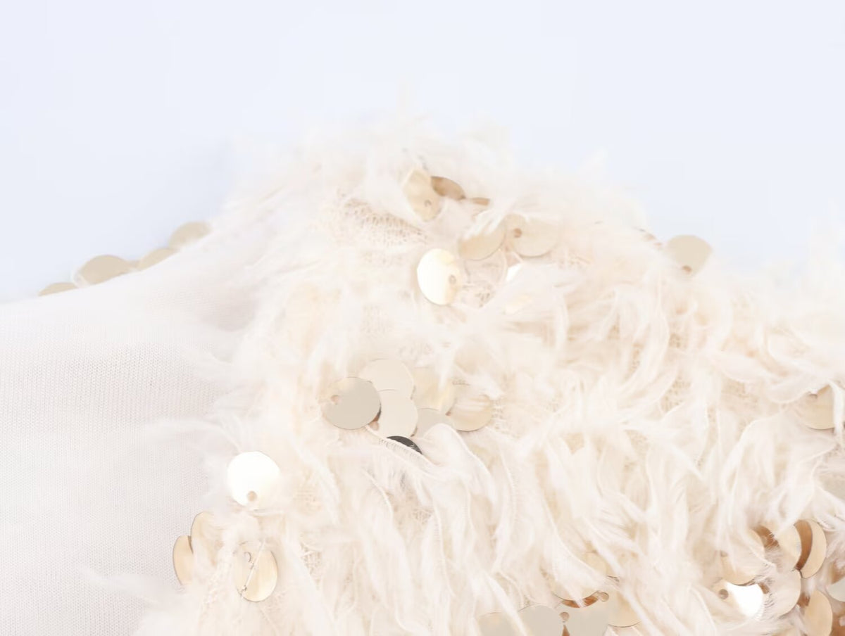 Mimi - Feder-Pailletten-Kleid