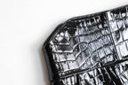 Patent Croco Glam – Glänzendes Schwarz Echtleder