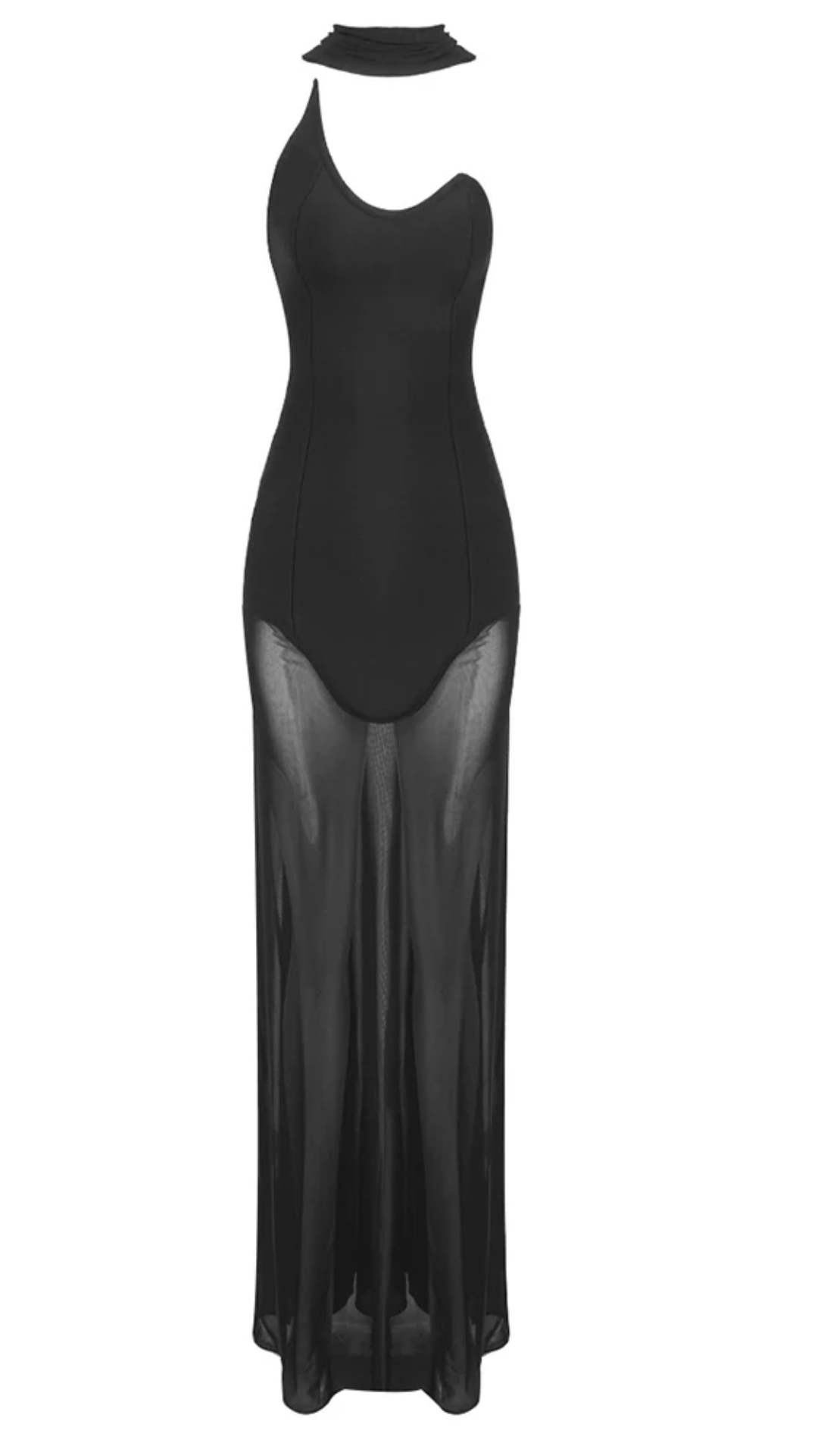 Urla - Abendkleid mit Mesh-Rock