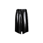 Patent Croco Glam – Glänzendes Schwarz Echtleder